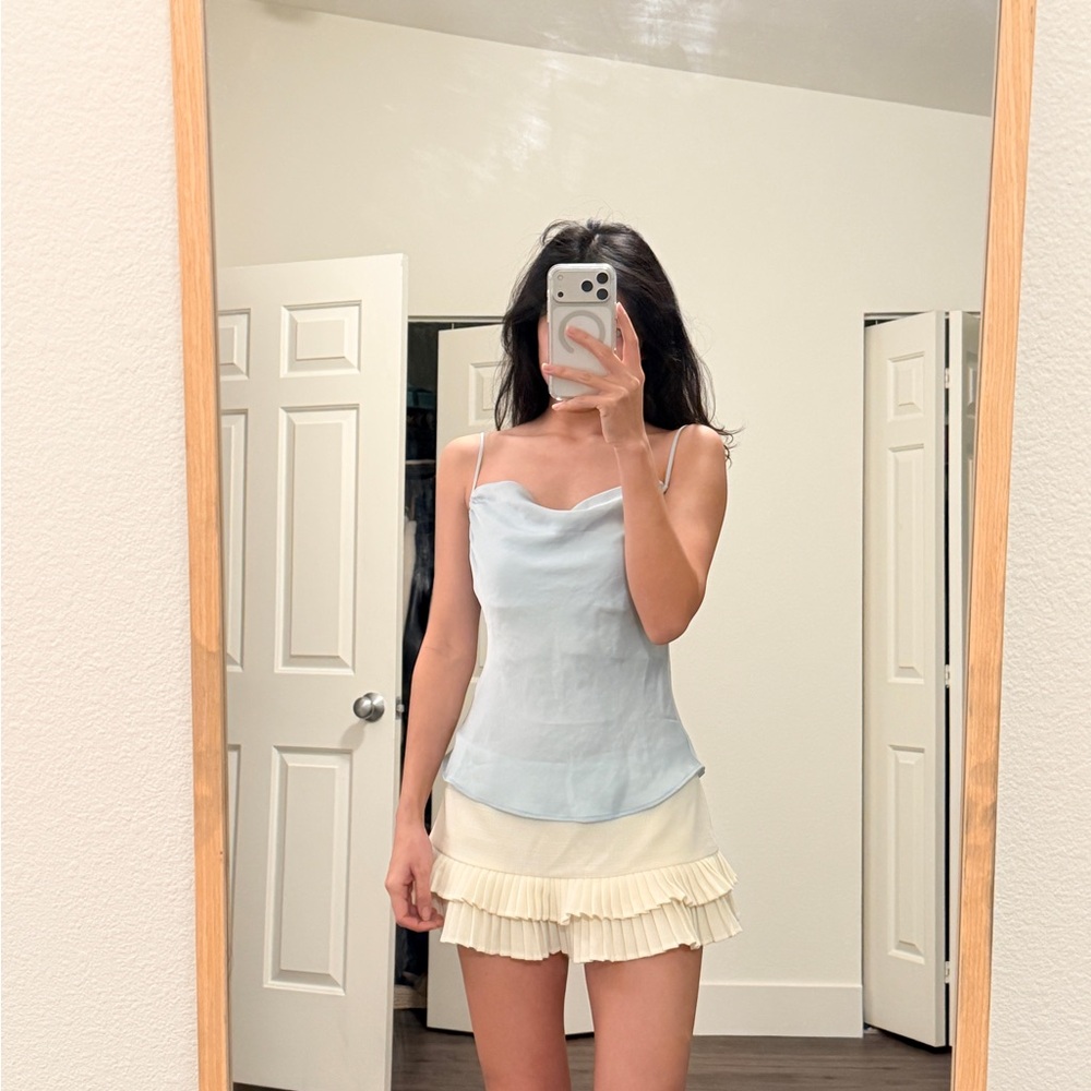Light Blue Satin Camisole